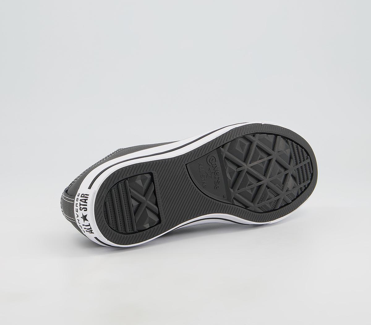 Converse All Star Low Leather Trainers Converse All Star Low Leather Trainers Storm Wind White Black