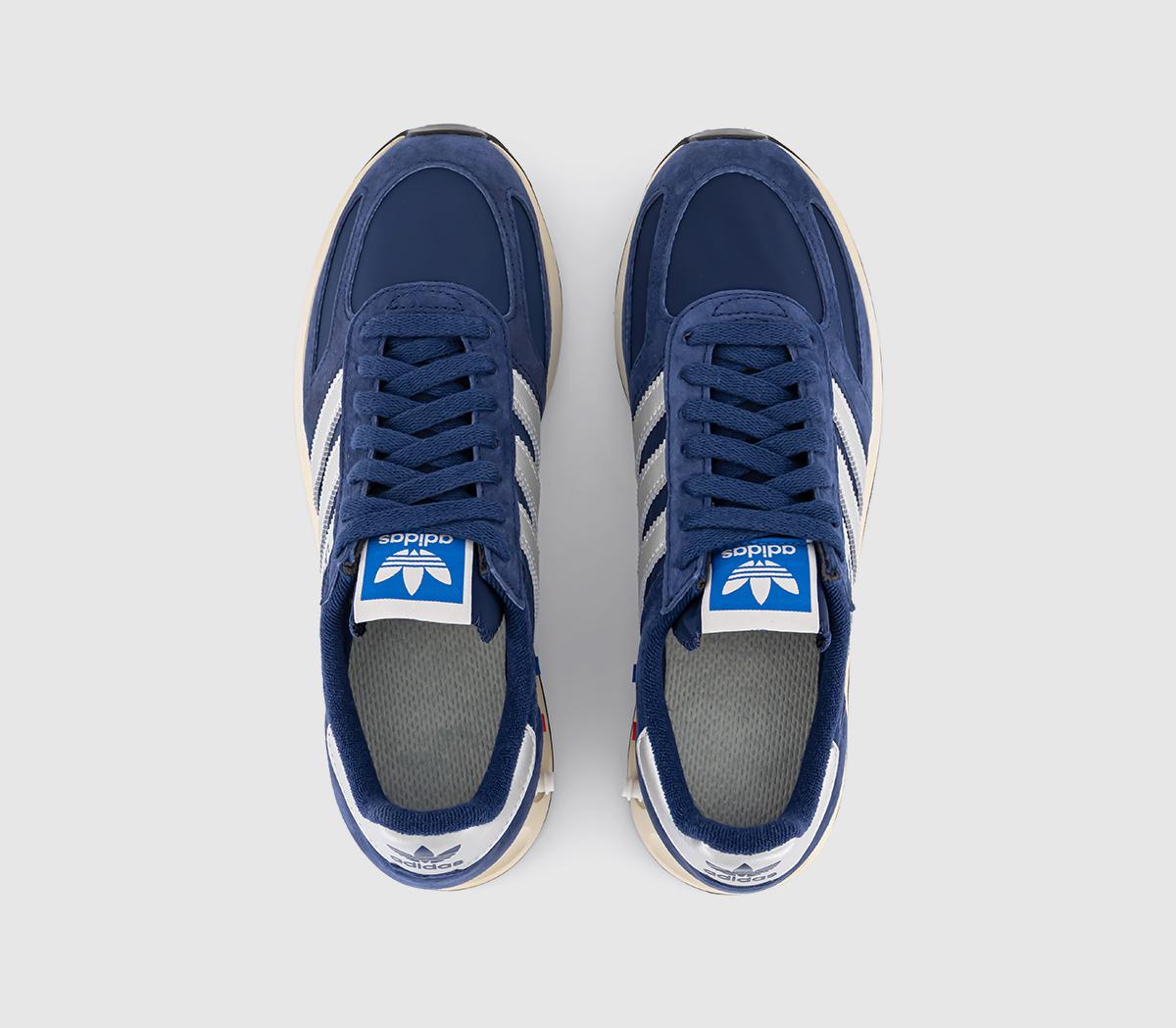 adidasLA Trainers OGDark Blue Silver Metallic Off White