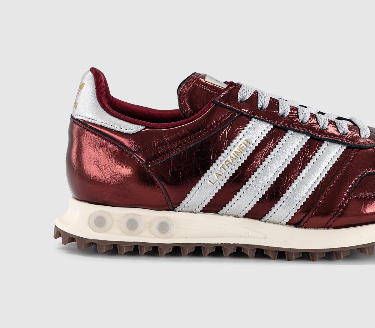 adidasLA Trainers OGShadow Red Silver Metallic Gold Metallic