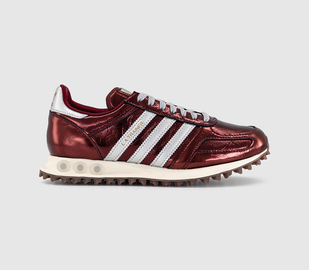 adidasLA Trainers OGShadow Red Silver Metallic Gold Metallic