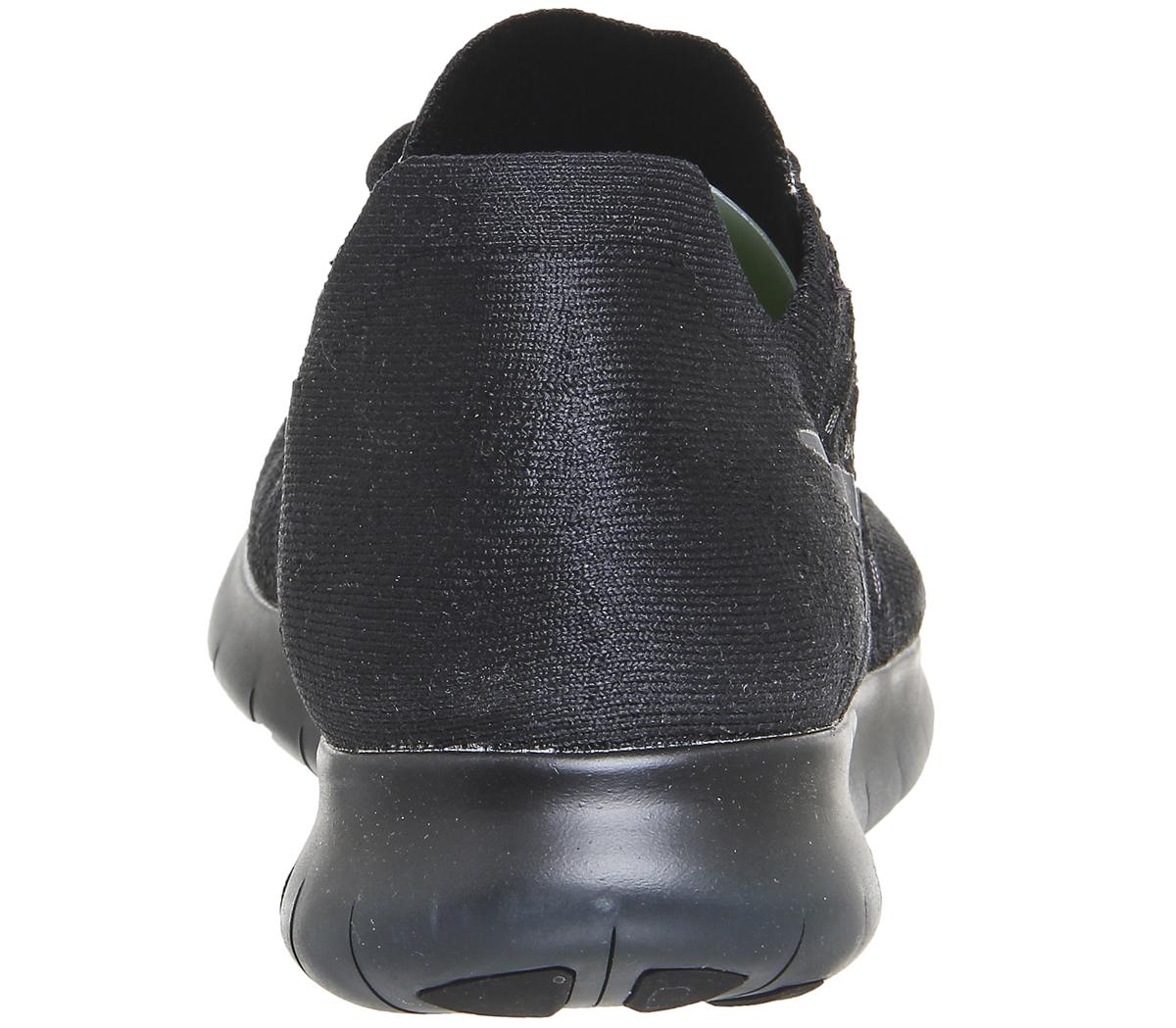 nike free run flyknit black