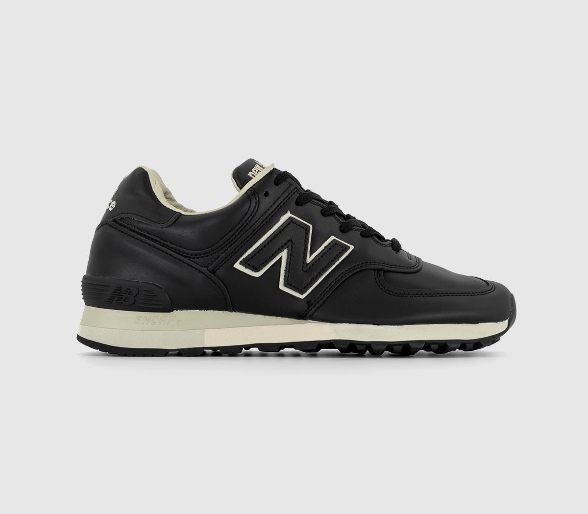 New Balance Mens 576 Trainers Black Off White, 9