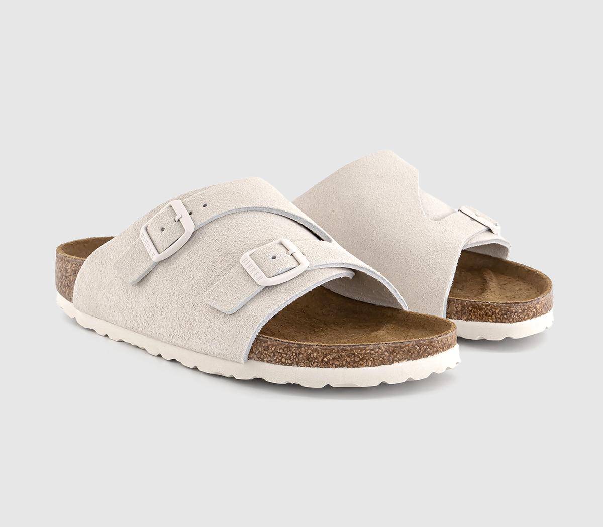 BIRKENSTOCKZurich SandalsAntique White Suede
