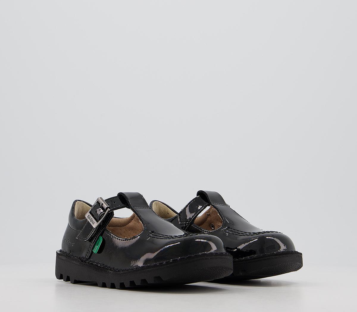 Kickers Kick T Bar Infant Kickers Kick T Bar Infant Black Patent