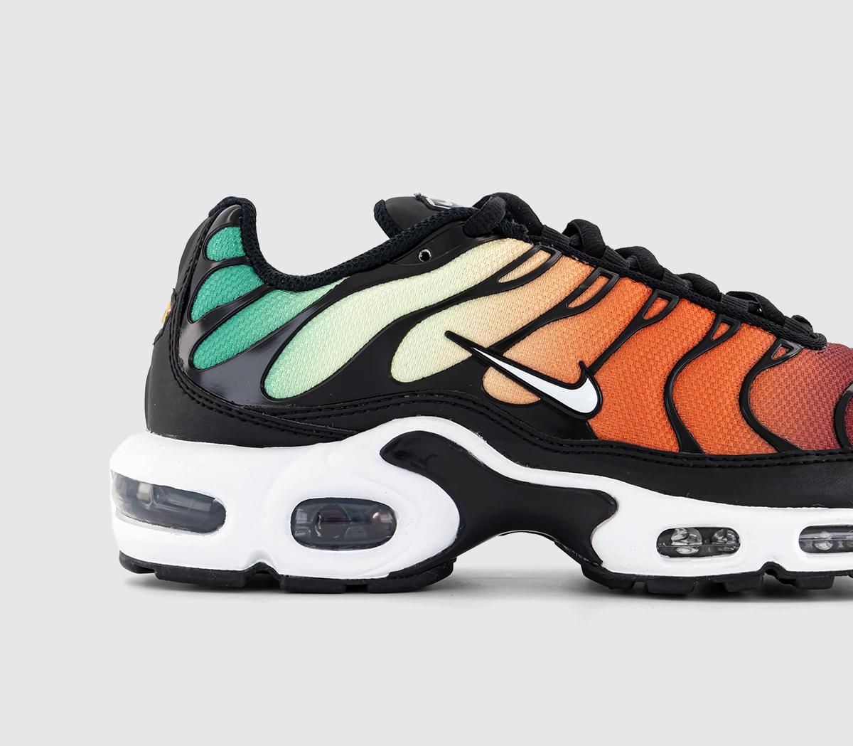 NikeAir Max Plus TrainersBlack White Viotech Team Red Campfire Orange Barel