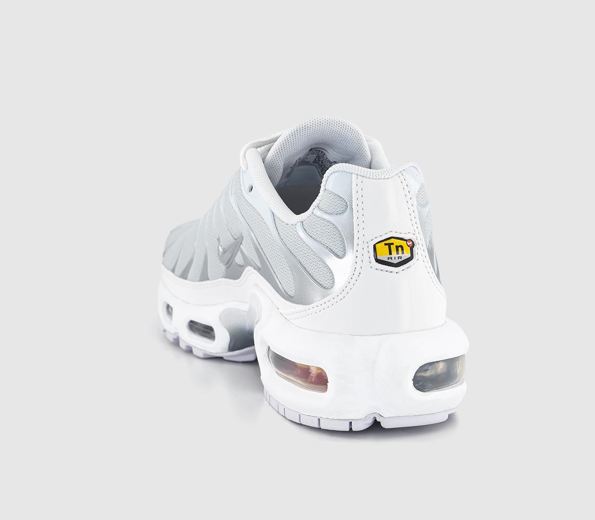 NikeAir Max Plus TrainersWhite Pure Platinum Metallic Silver Sail