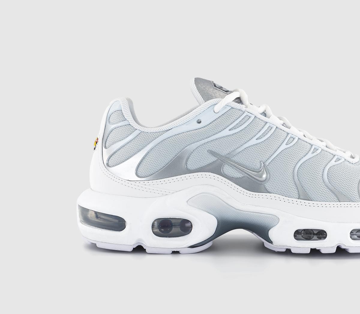 NikeAir Max Plus TrainersWhite Pure Platinum Metallic Silver Sail