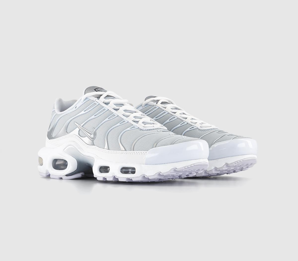 NikeAir Max Plus TrainersWhite Pure Platinum Metallic Silver Sail