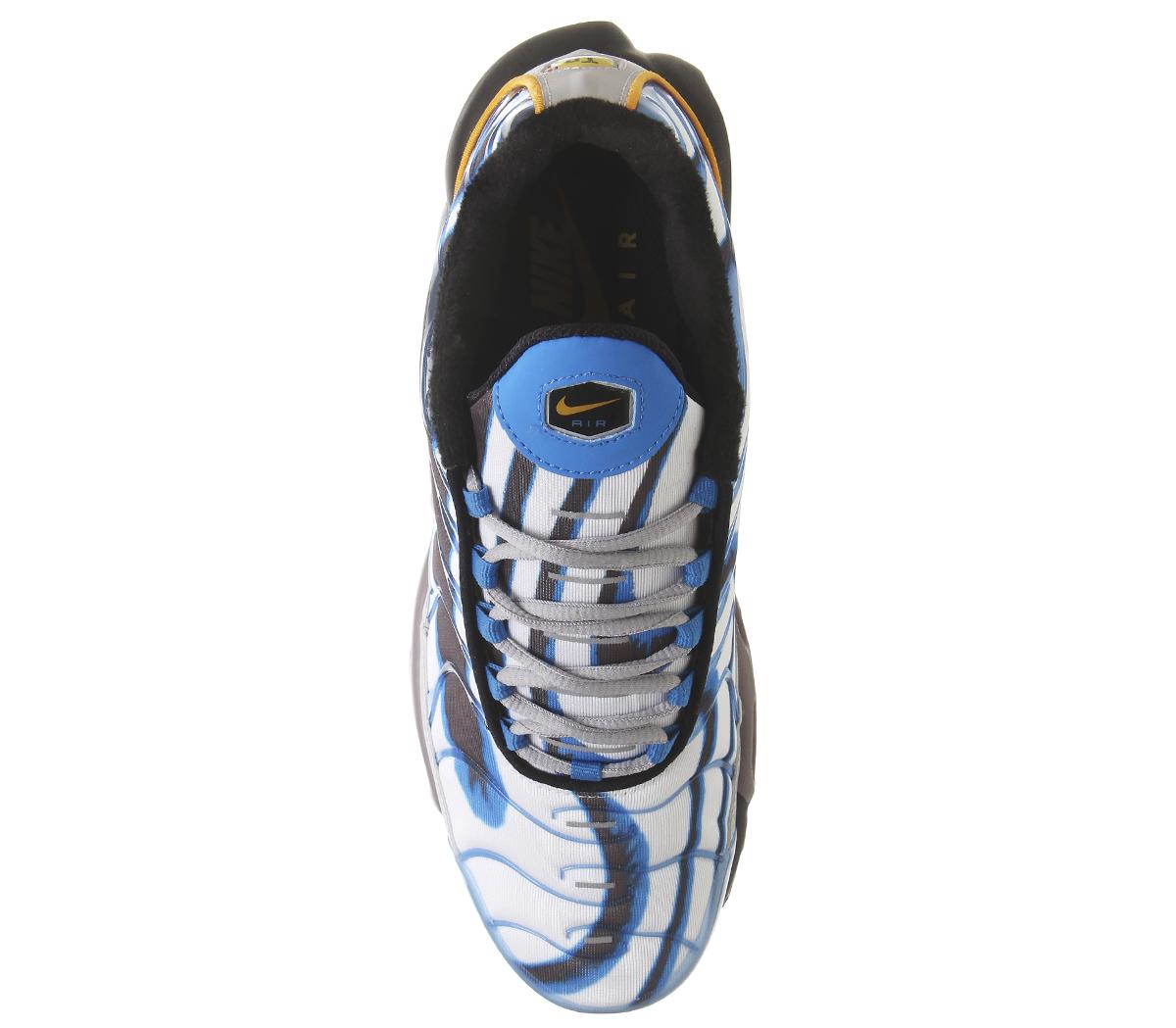 NikeAir Max Plus TrainersPhoto Blue Wolf Grey Orange Black Qs