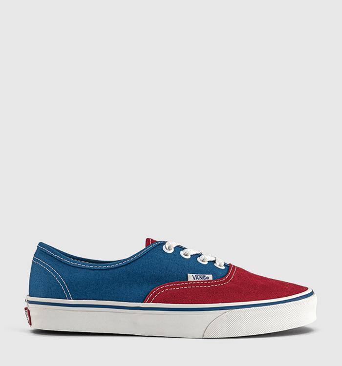 Vans Authentic Trainers Blue Red White