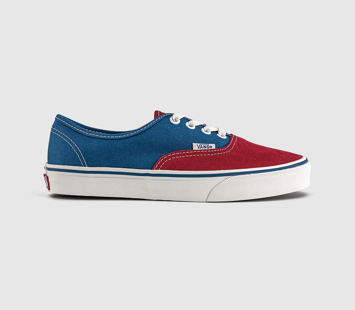 Vans Authentic Trainers Red White Blue in Women's Size 6.5, Office Shoes