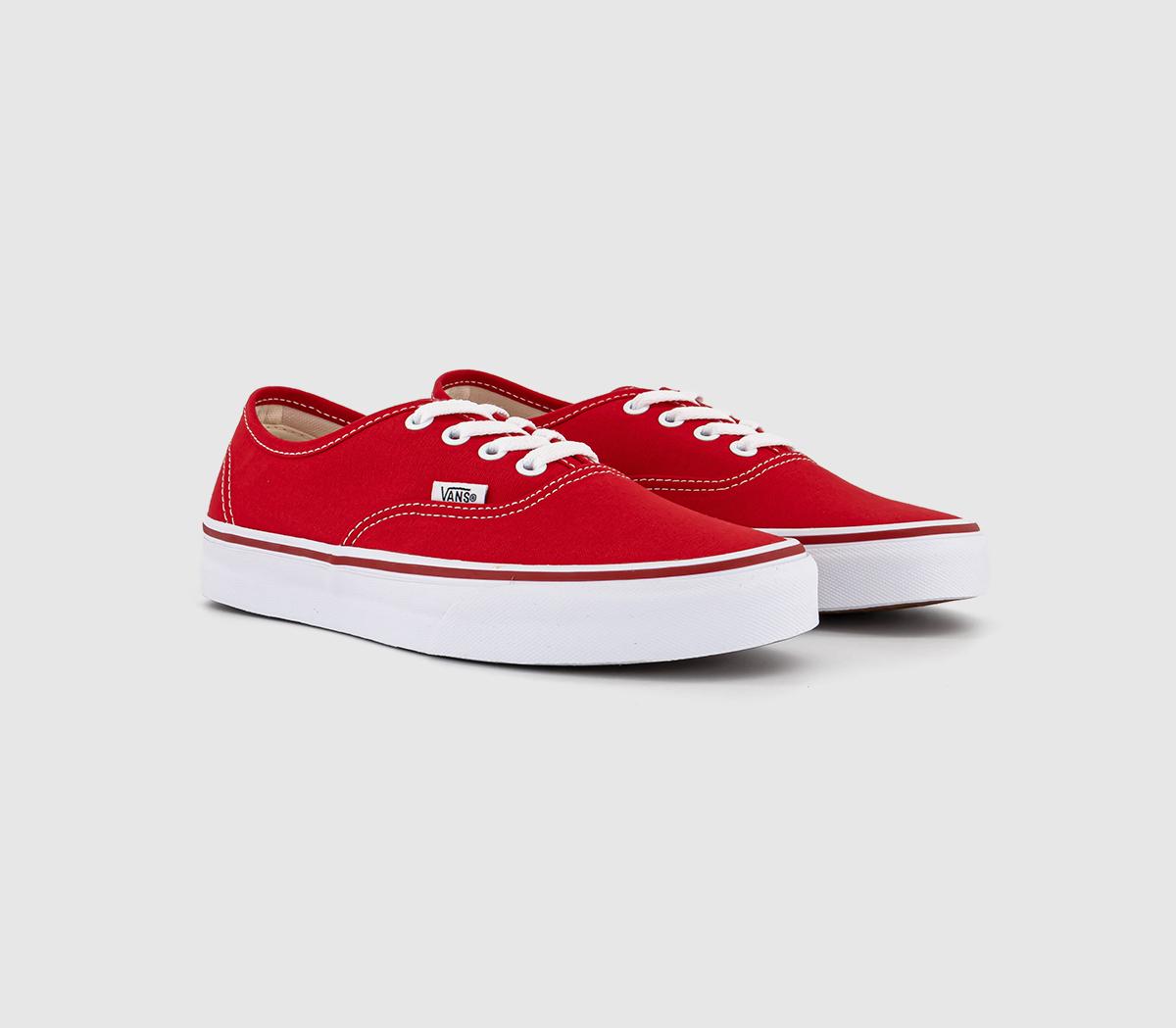 Vans Mens Authentic Red Trainers, 9