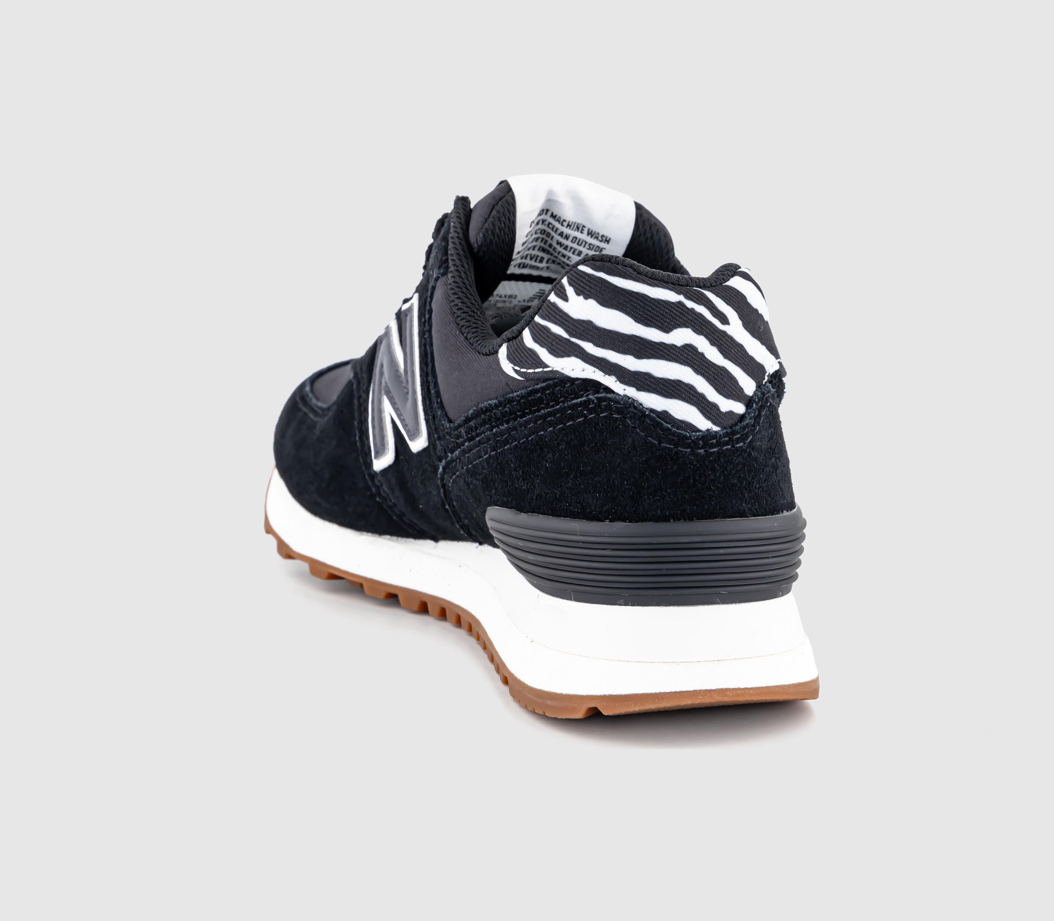 New Balance574 TrainersBlack White Zebra Gum