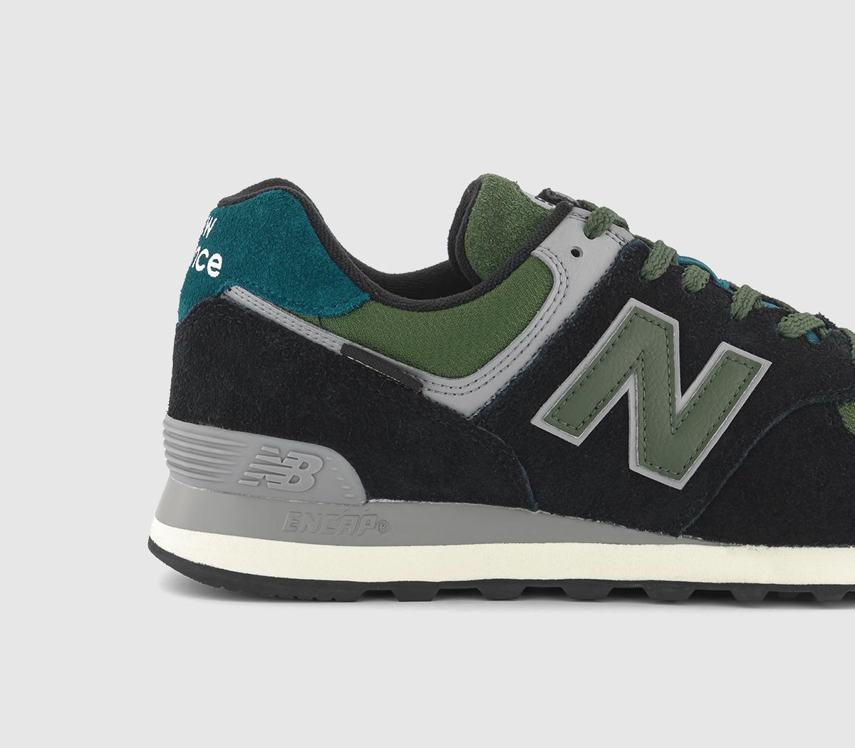 New Balance574 TrainersBlack Olive Blue
