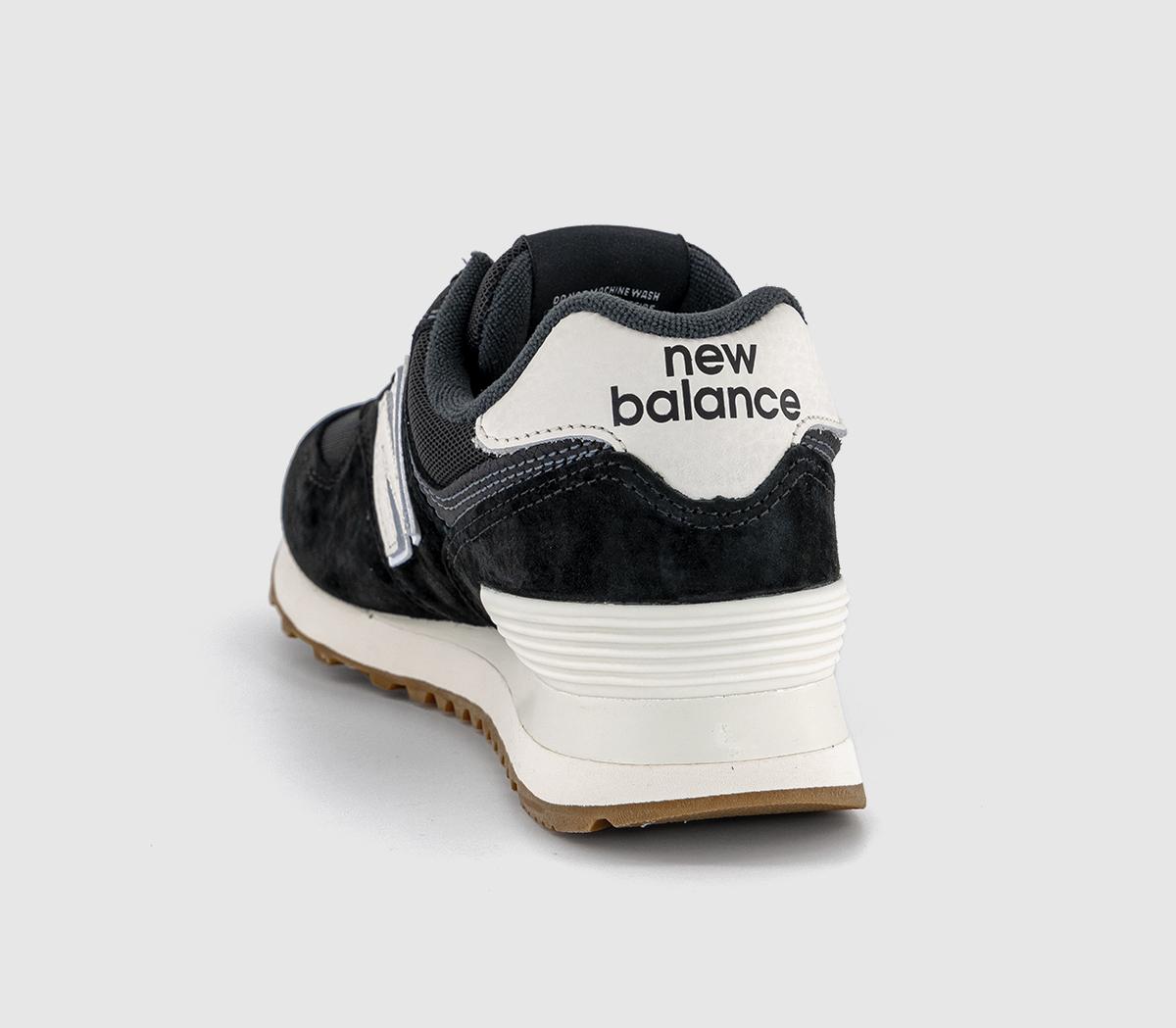 New Balance574 Trainers New Balance574 TrainersBlack Black White Gum