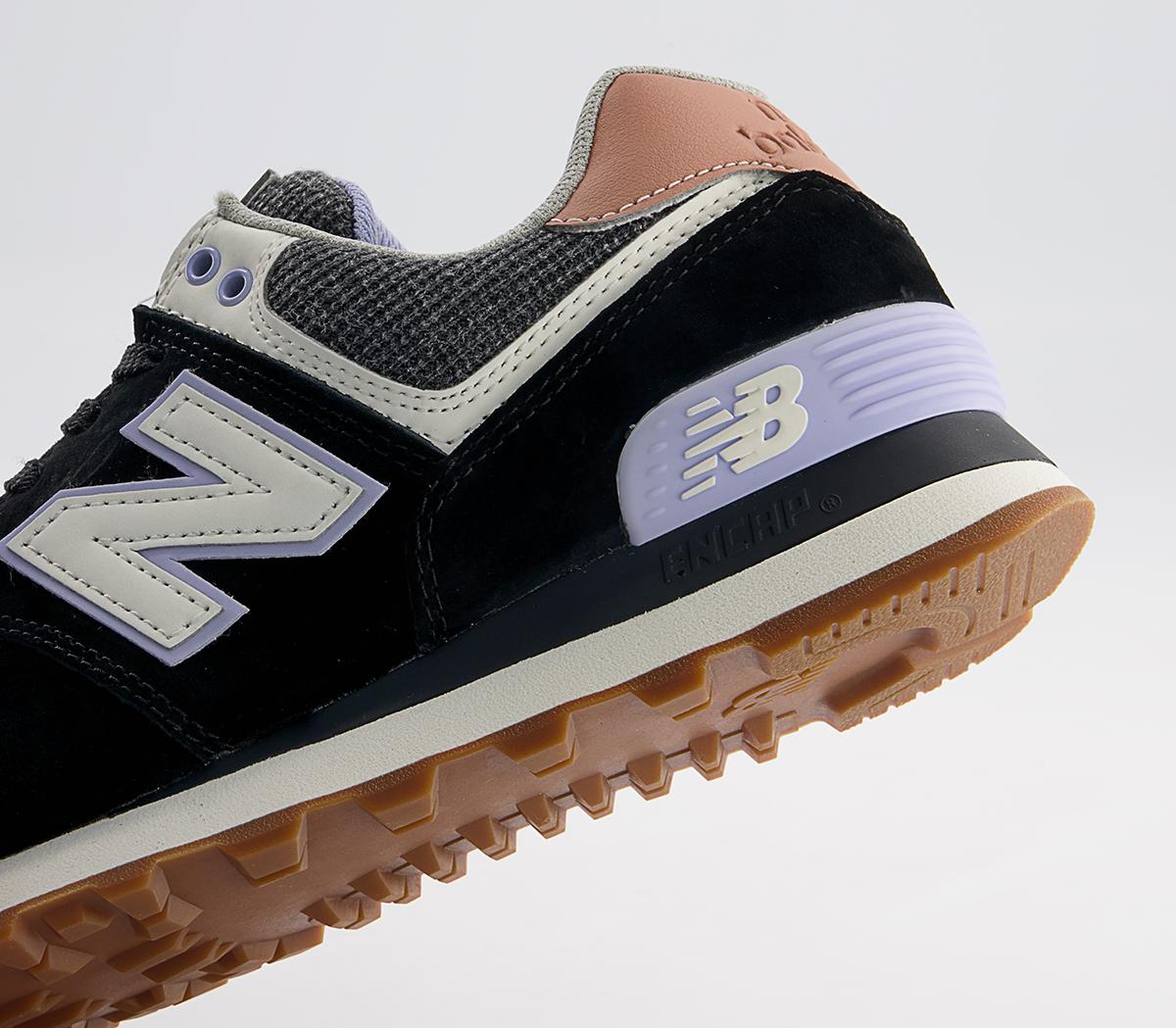 New Balance 574 Trainers New Balance 574 Trainers Black Mystic Purple