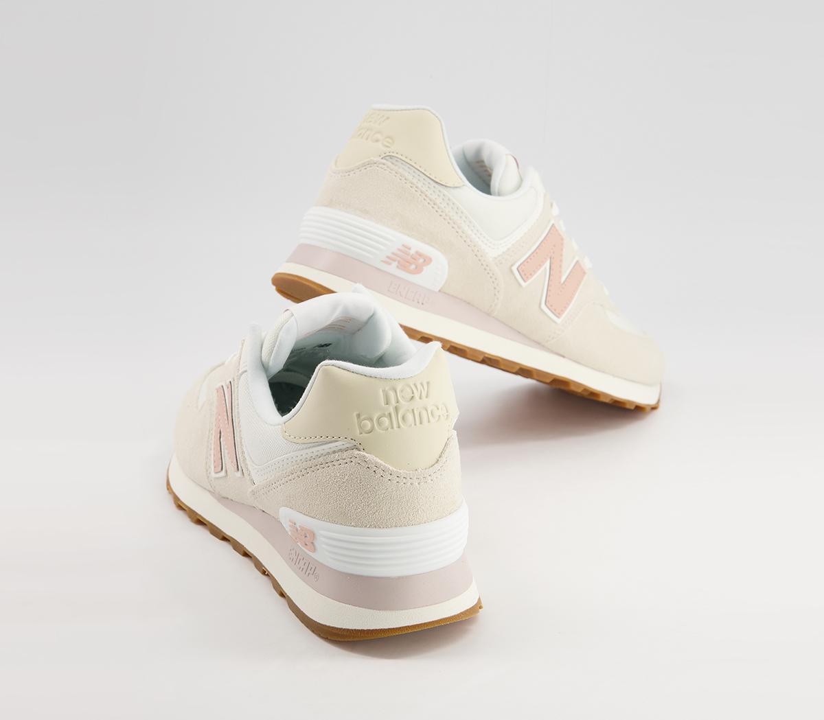 new balance 574 trainers in off white