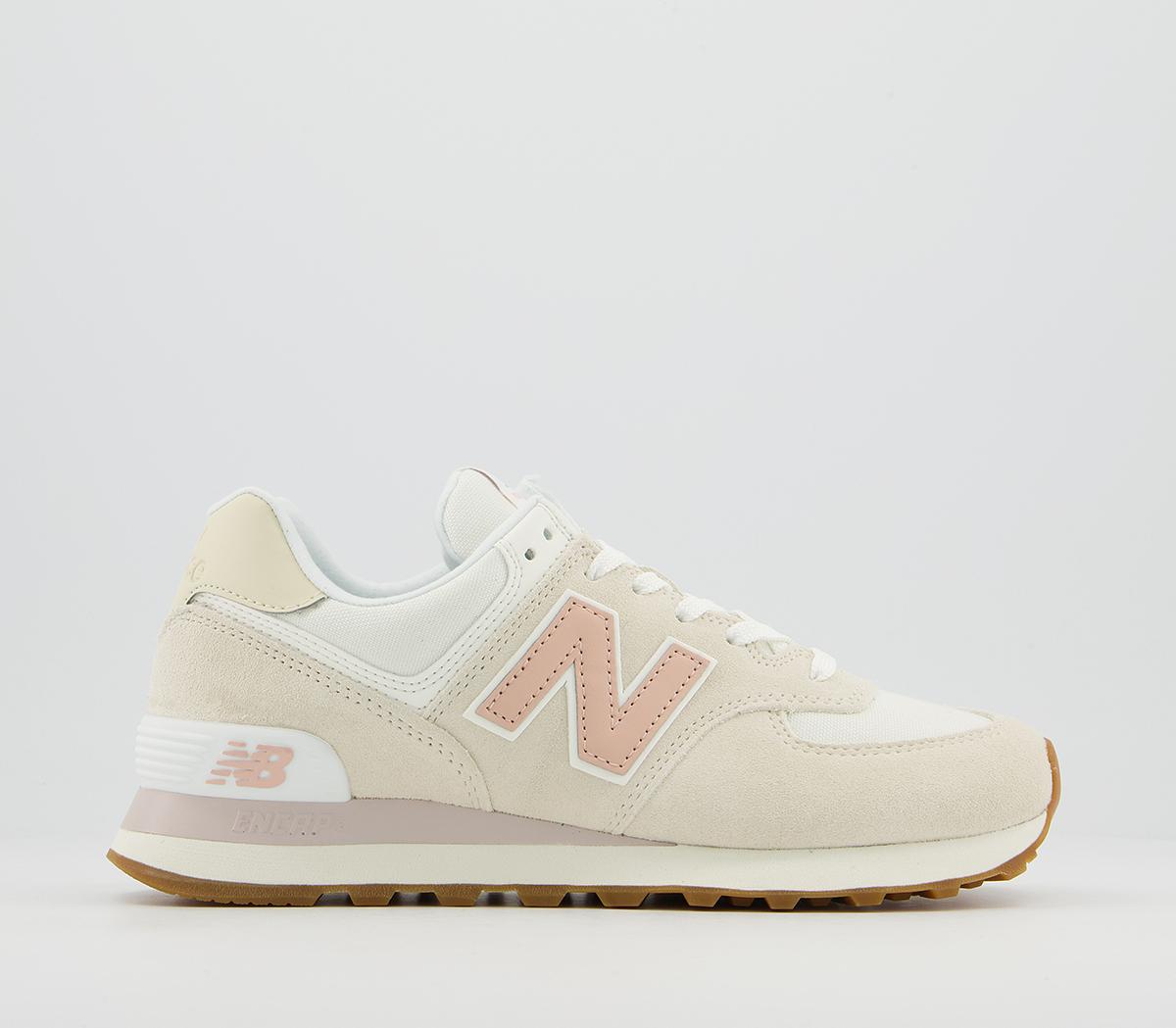 new balance 574 trainers in off white