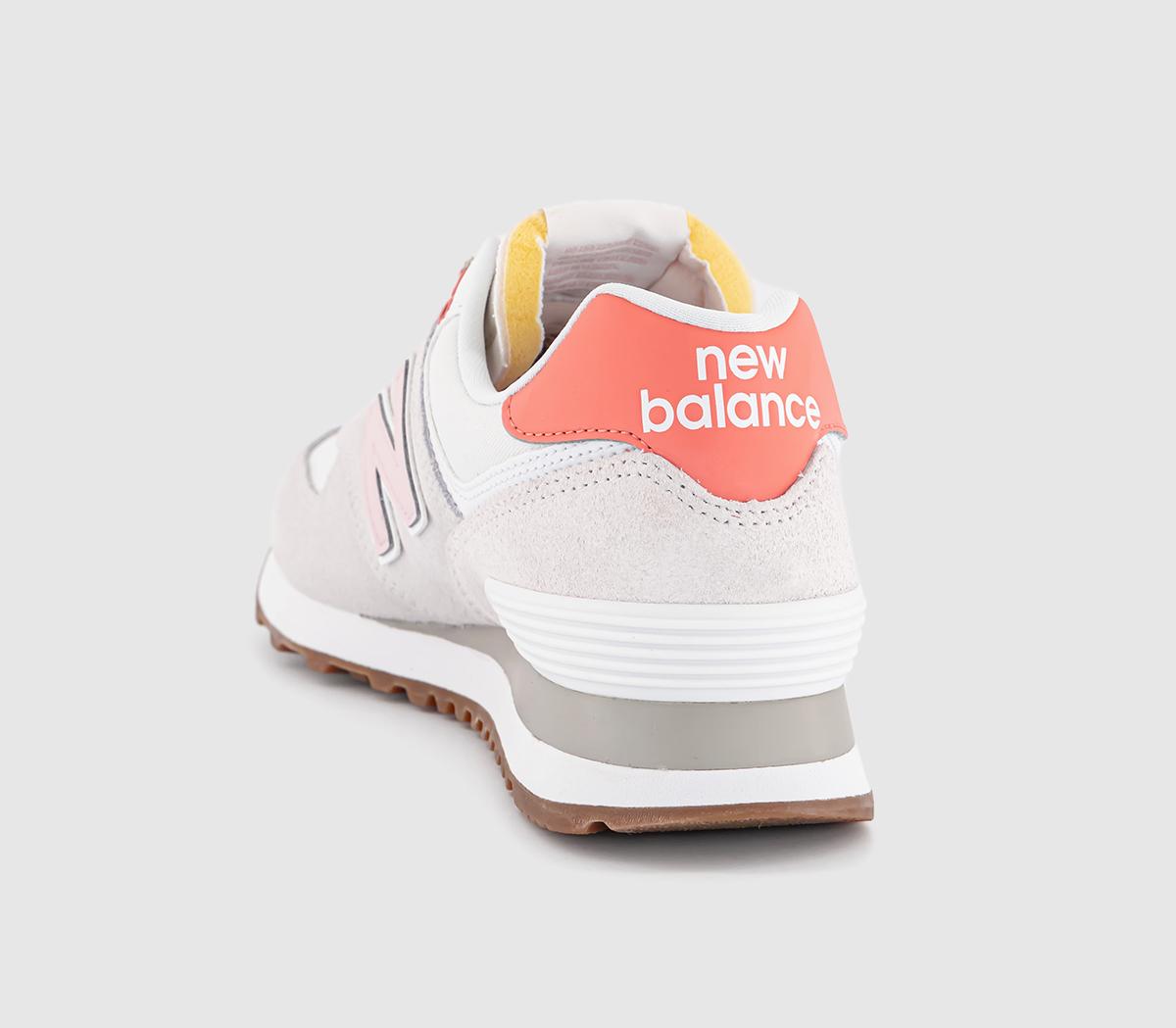 New Balance 574 Trainers New Balance 574 Trainers White Sea Salt Pink