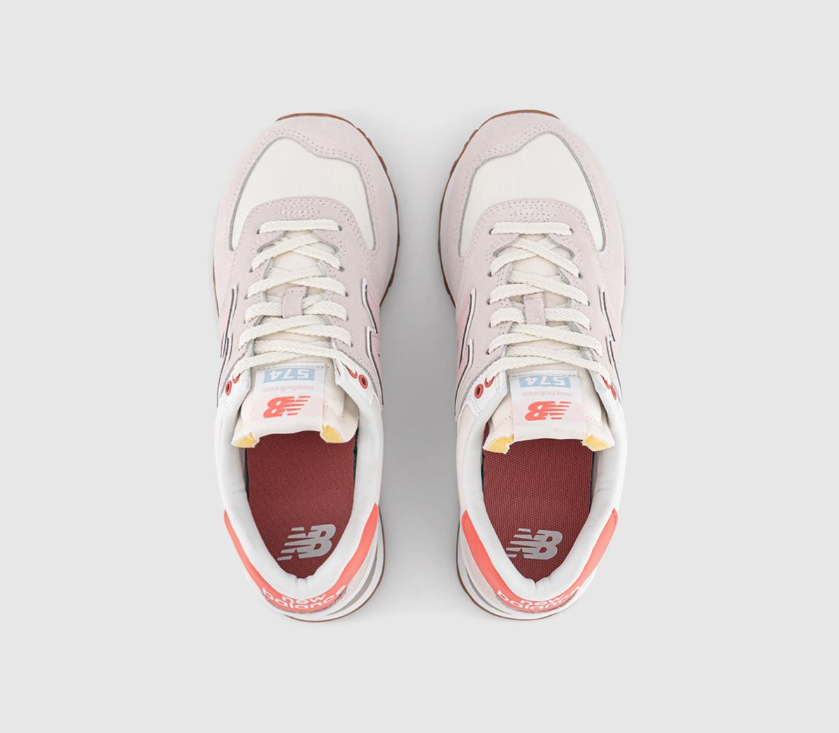 New Balance 574 Trainers New Balance 574 Trainers White Sea Salt Pink