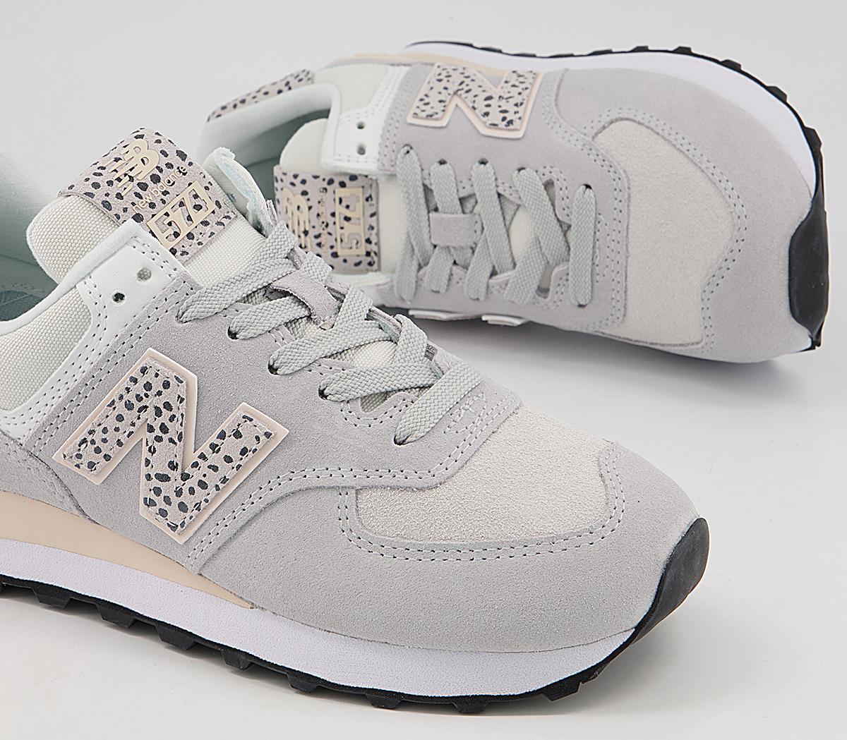 New Balance 574 Trainers Grey Animal Women's Trainers