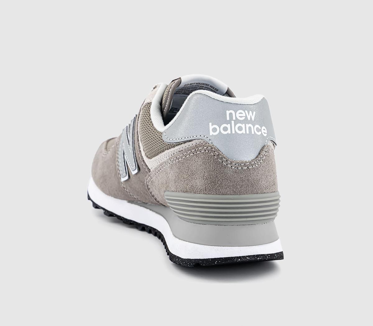 New Balance 574 Trainers New Balance 574 Trainers Grey White Green Leaf