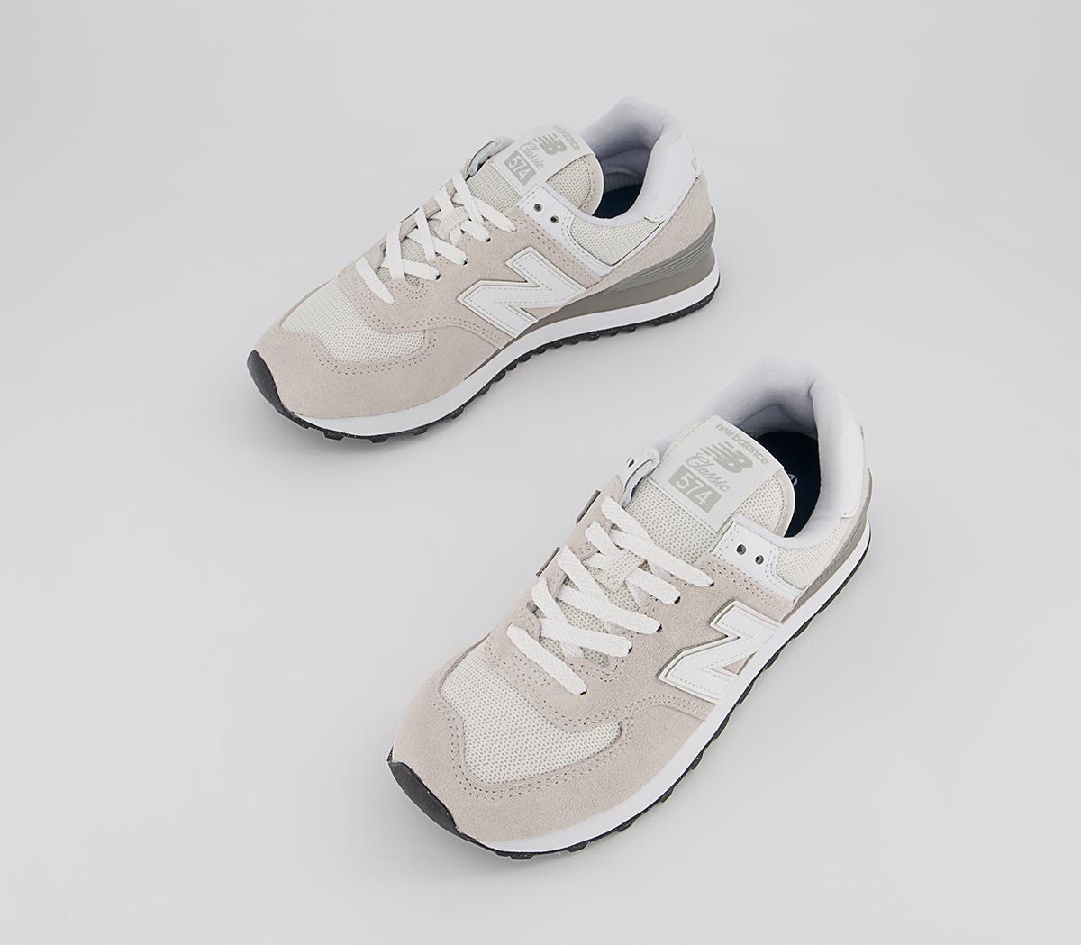 New Balance 574 Trainers New Balance 574 Trainers Light Grey White Black Green Leaf