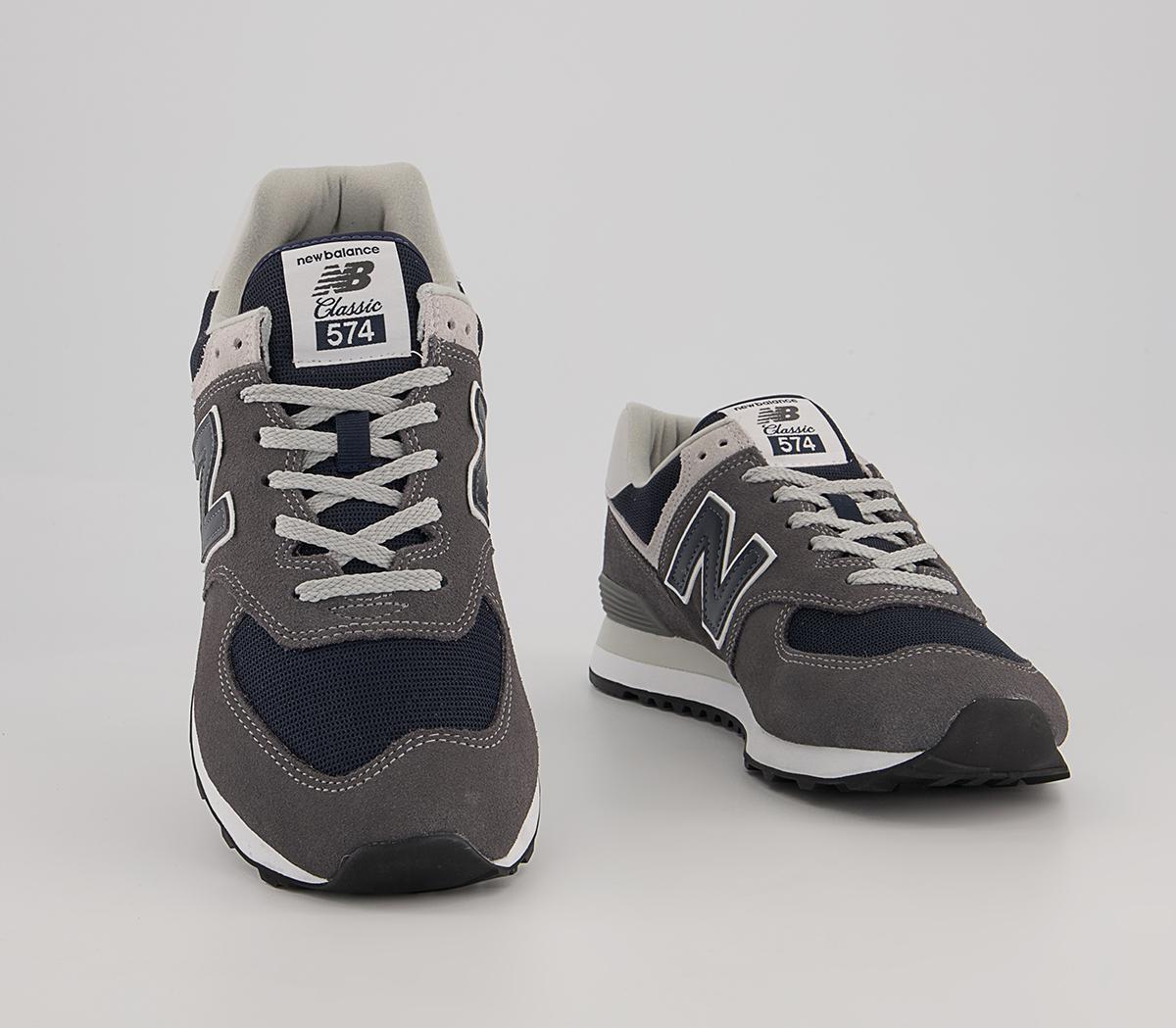 New Balance 574 Trainers New Balance 574 Trainers Dark Grey Navy Silver