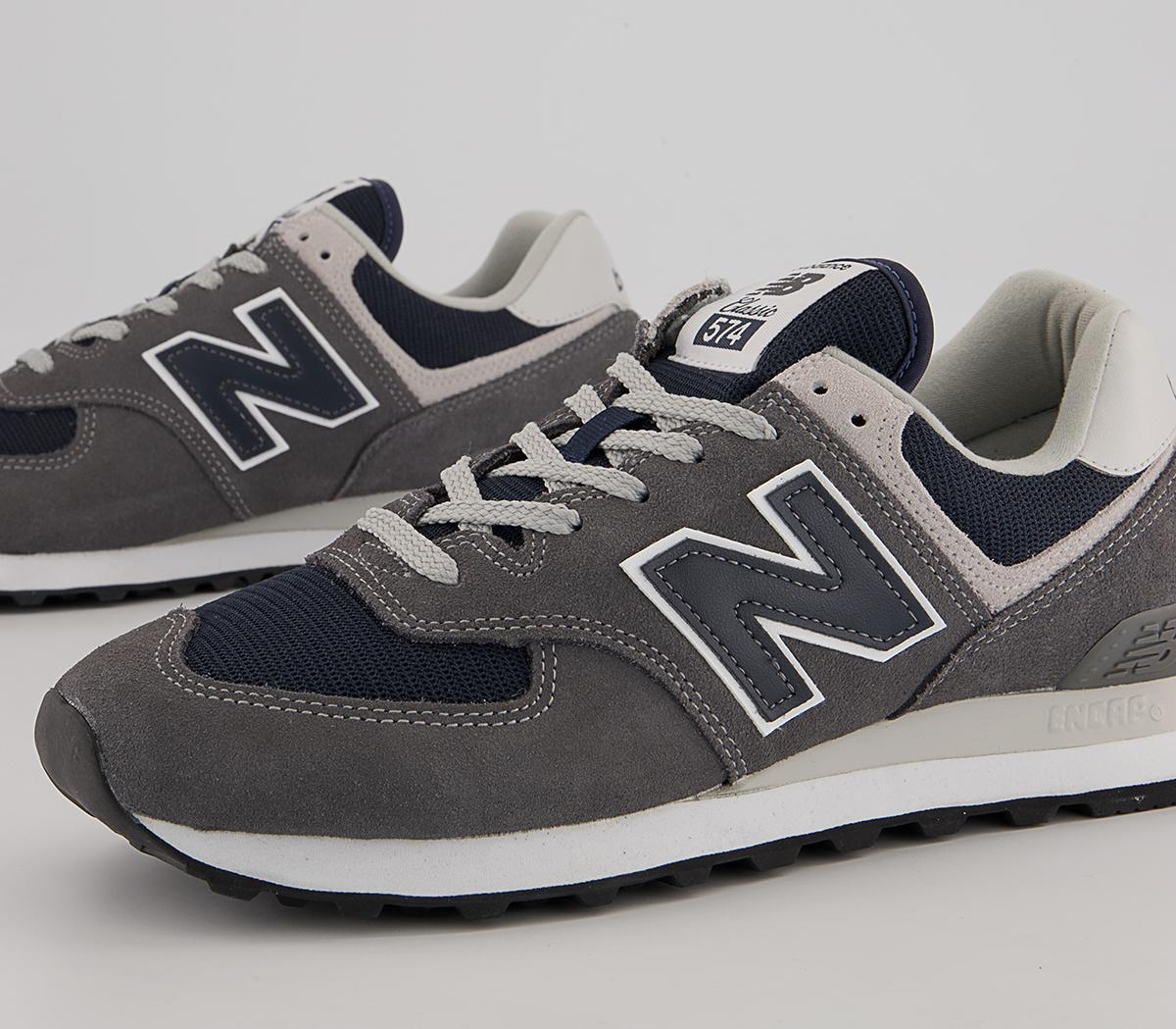 New Balance 574 Trainers New Balance 574 Trainers Dark Grey Navy Silver