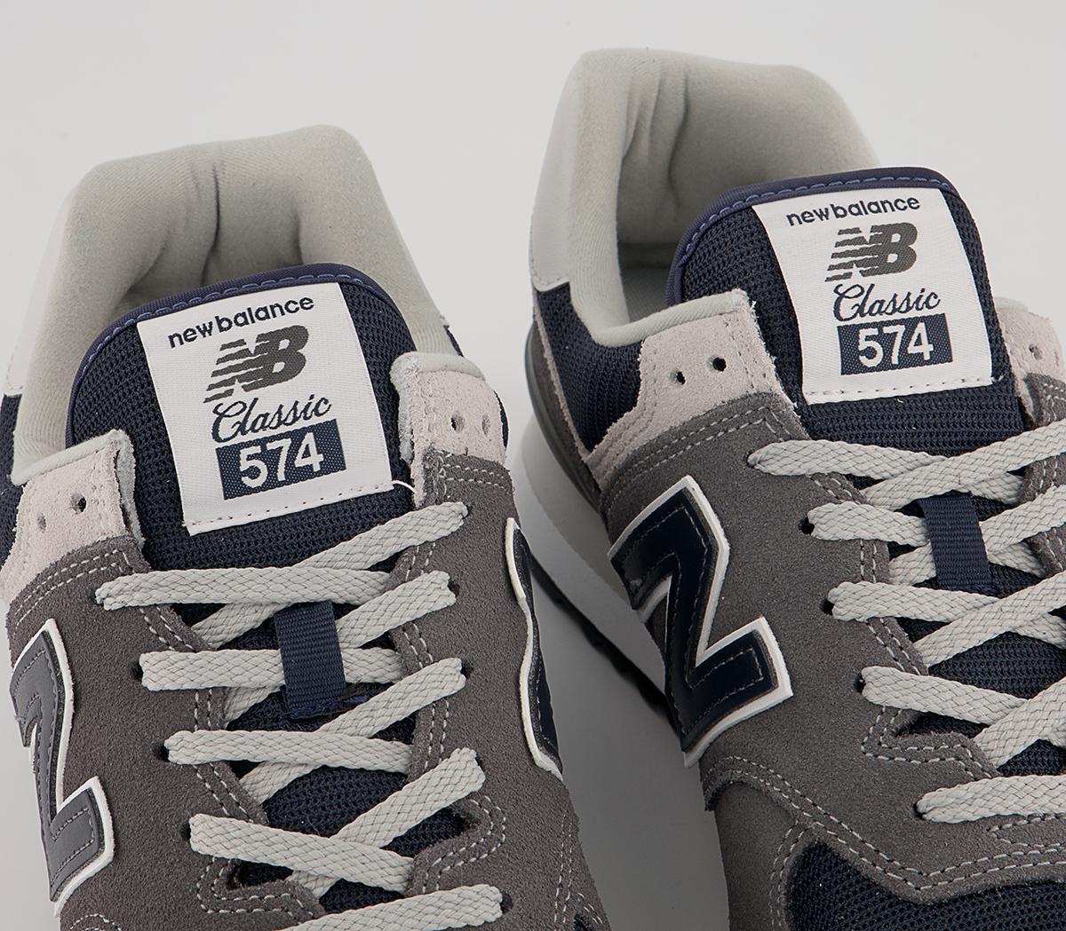 New Balance 574 Trainers New Balance 574 Trainers Dark Grey Navy Silver