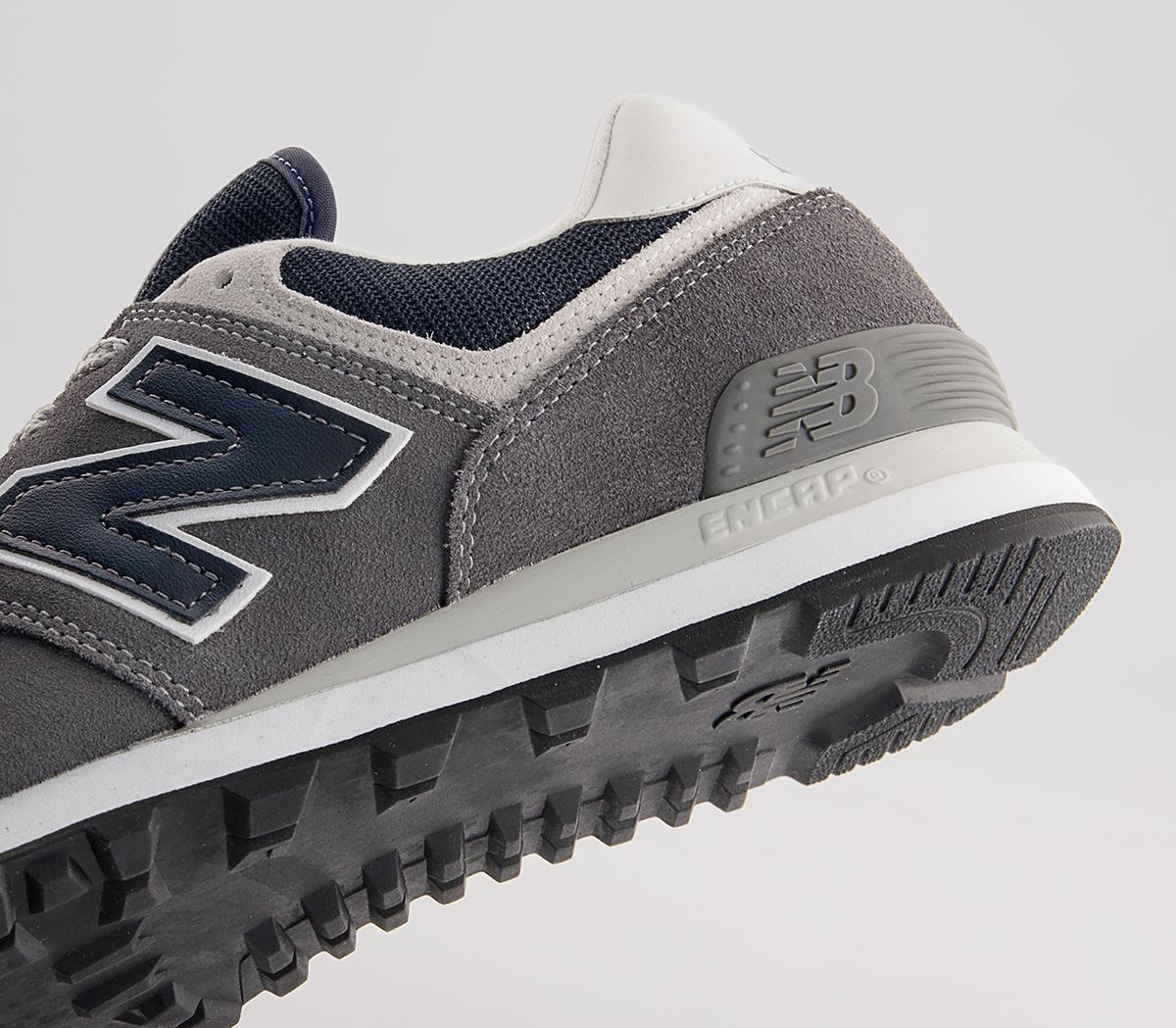 New Balance 574 Trainers New Balance 574 Trainers Dark Grey Navy Silver