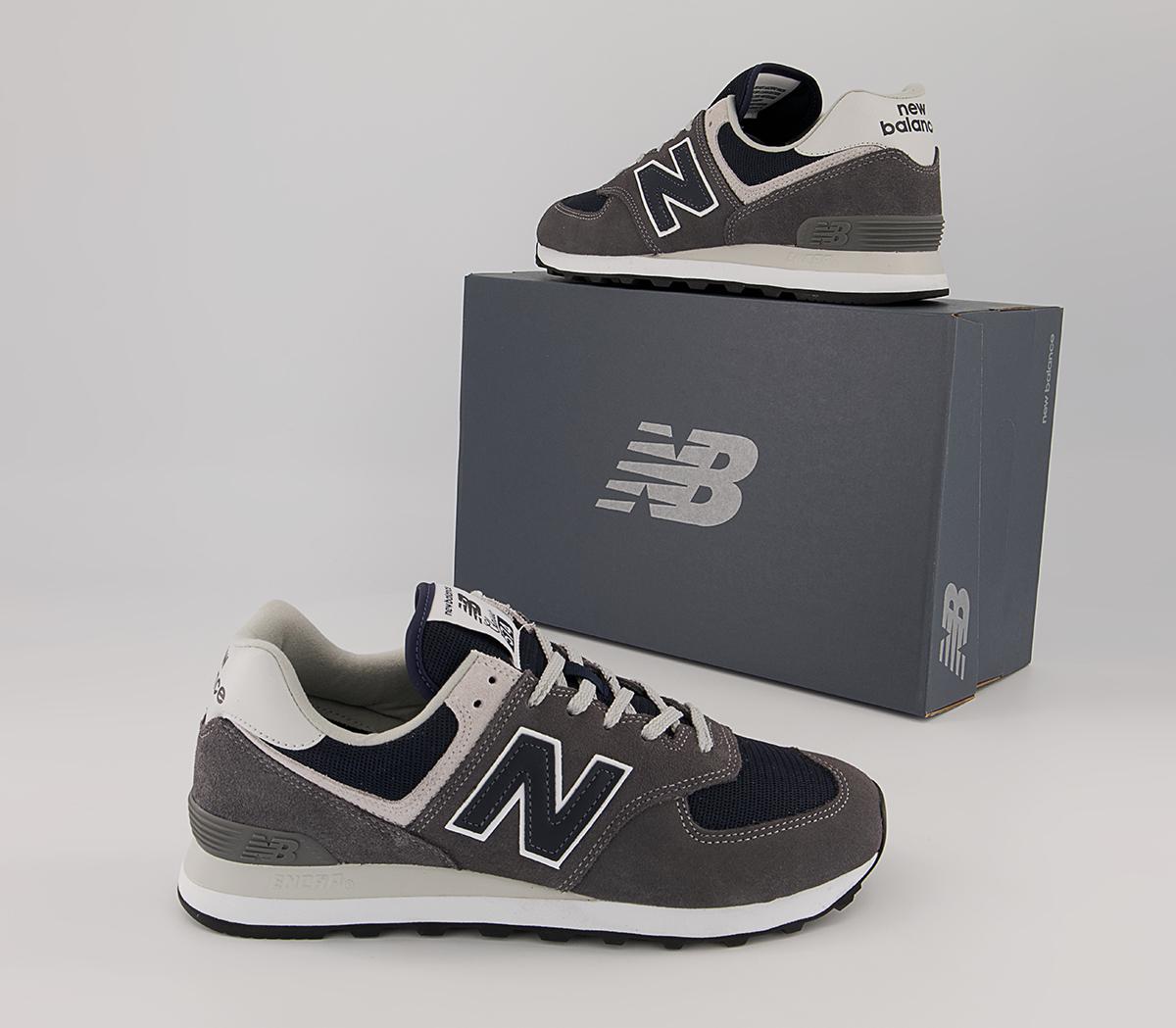 New Balance 574 Trainers New Balance 574 Trainers Dark Grey Navy Silver