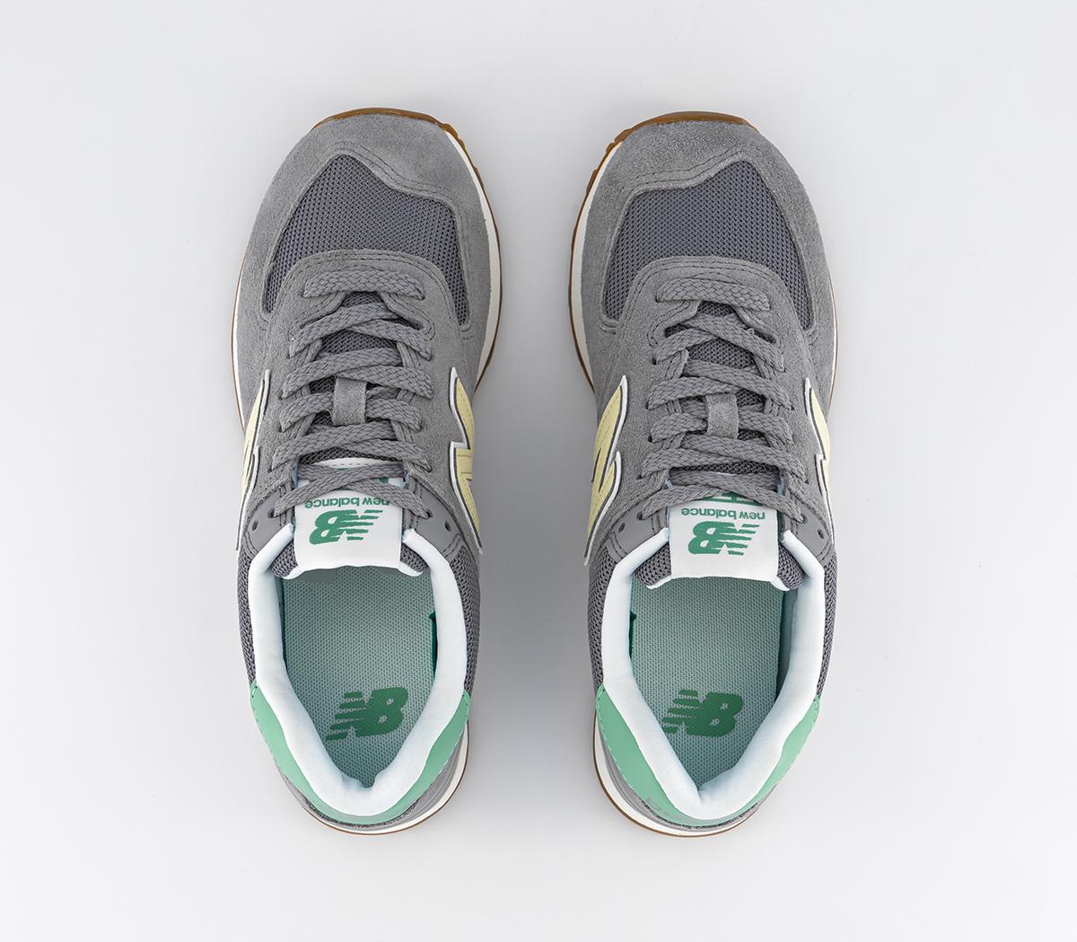 New Balance574 Trainers Slate Grey Green Offwhite Gum