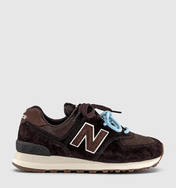 New Balance 574 Trainers Darker Grey Matter Darker Sea Salt