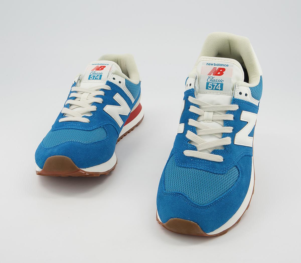 New Balance 574 Trainers New Balance 574 Trainers Blue White Red