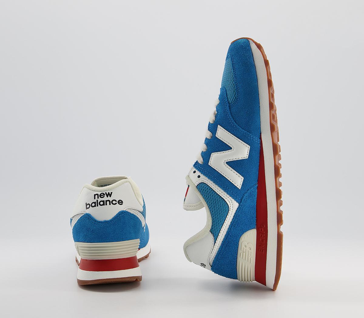 New Balance 574 Trainers New Balance 574 Trainers Blue White Red
