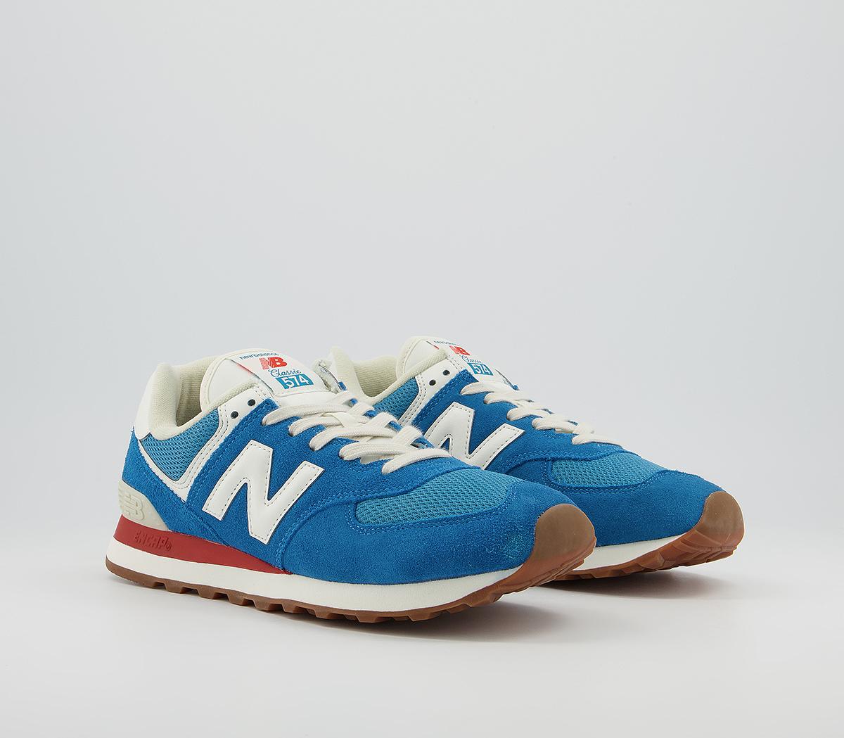 New Balance 574 Trainers New Balance 574 Trainers Blue White Red