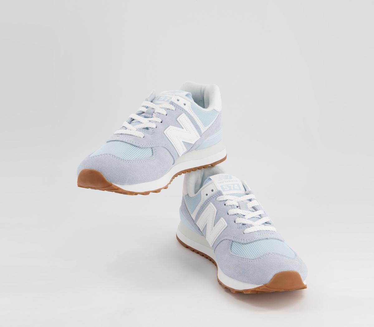 New Balance 574 Trainers Light Blue White Women's Trainers