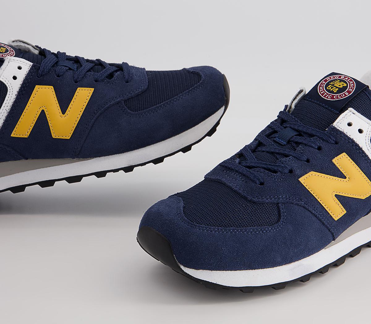 New Balance 574 Trainers New Balance 574 Trainers Navy Yellow Burgundy