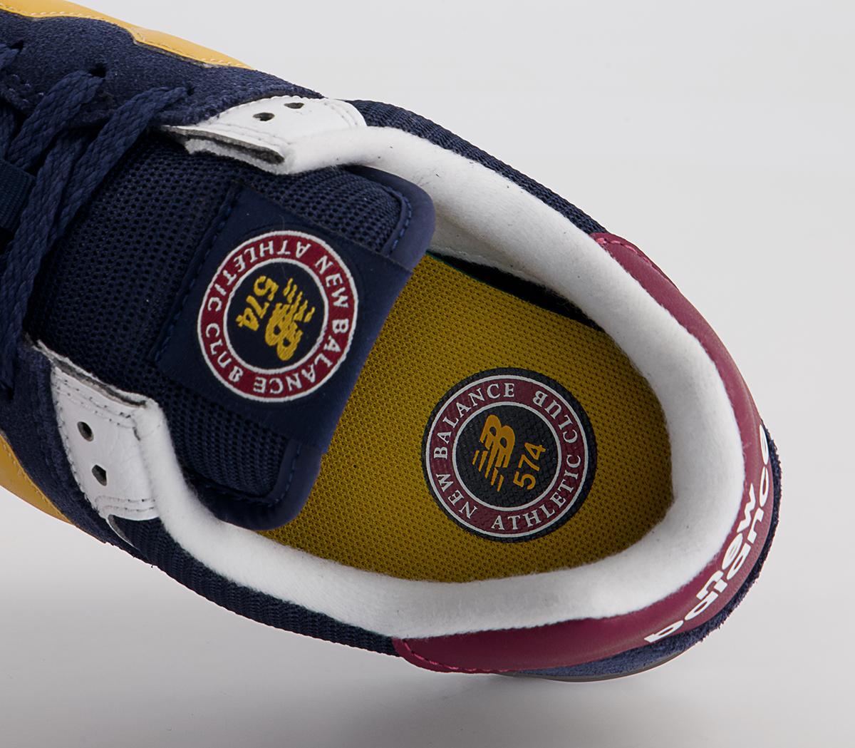 New Balance 574 Trainers New Balance 574 Trainers Navy Yellow Burgundy