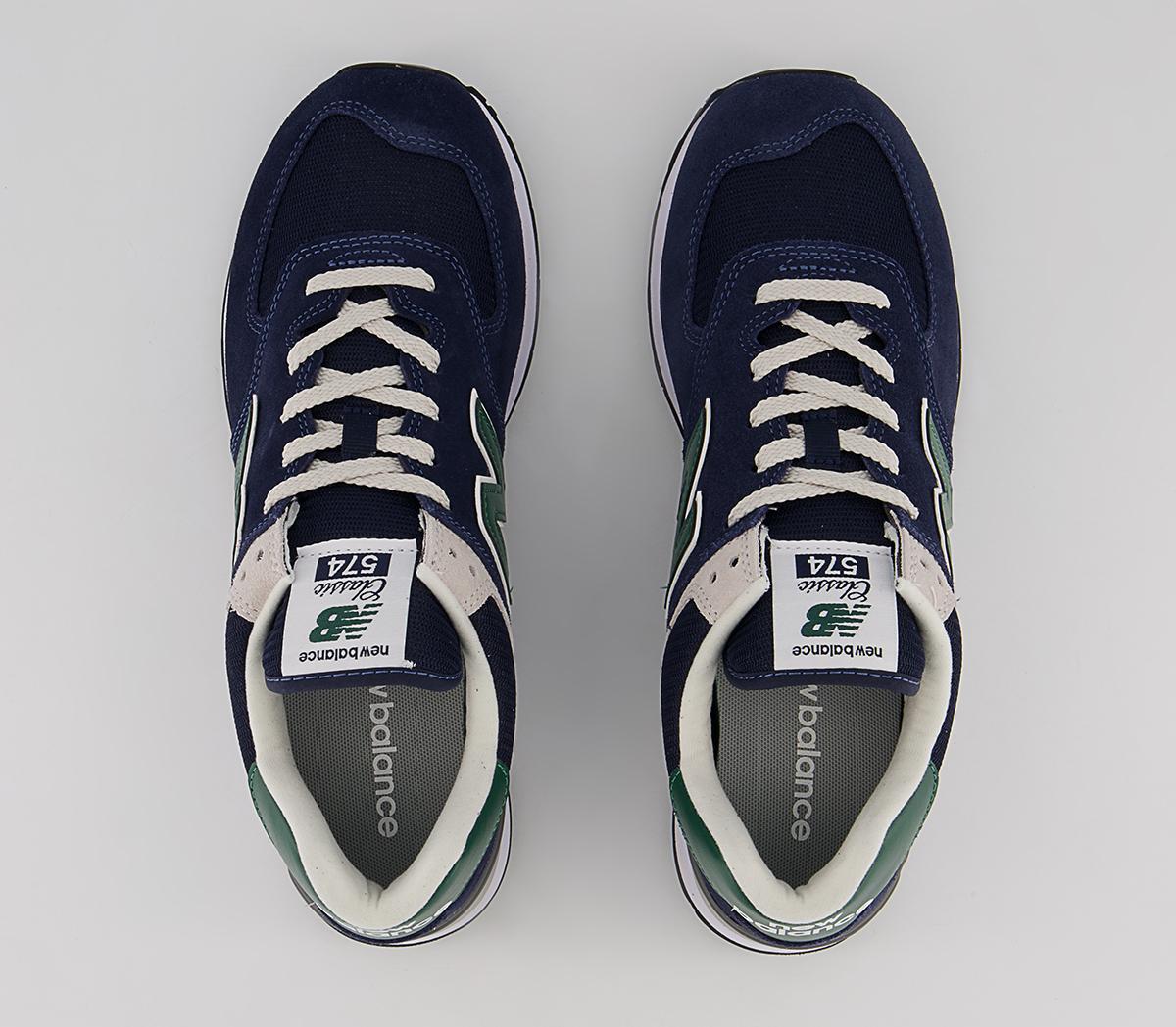 New Balance 574 Trainers New Balance 574 Trainers Navy Green White Grey