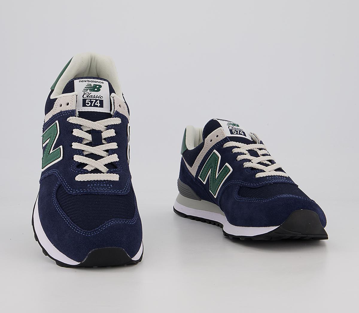 New Balance 574 Trainers New Balance 574 Trainers Navy Green White Grey
