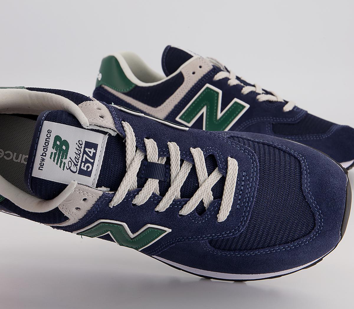 New Balance 574 Trainers New Balance 574 Trainers Navy Green White Grey