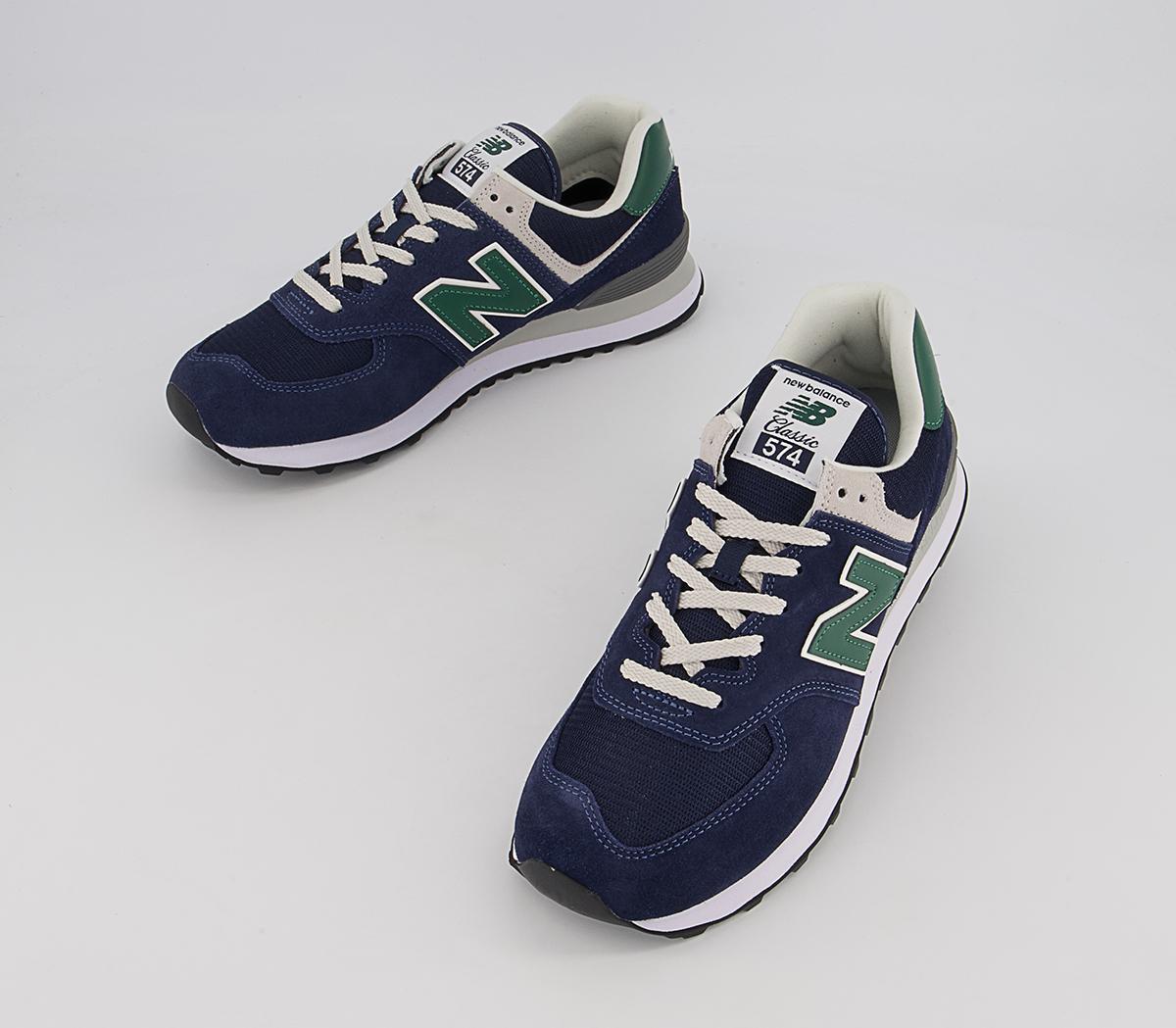 New Balance 574 Trainers New Balance 574 Trainers Navy Green White Grey