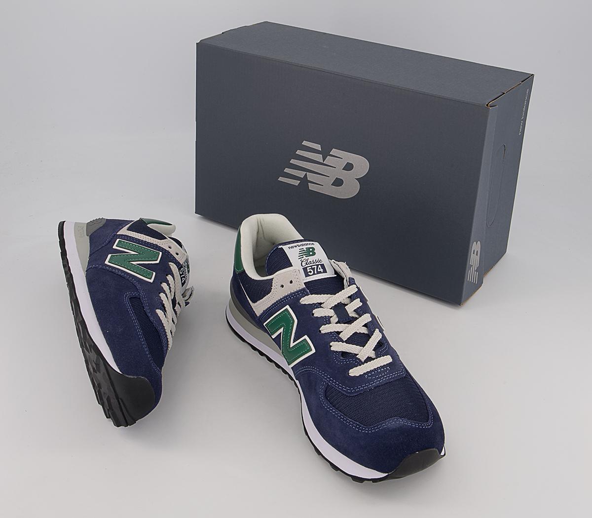 New Balance 574 Trainers New Balance 574 Trainers Navy Green White Grey