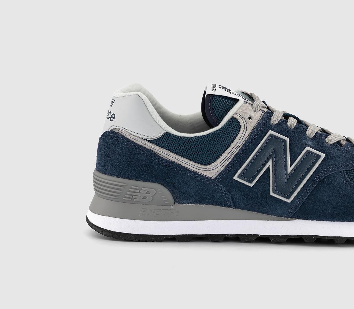 New Balance574 Trainers Navy Grey Green Leaf