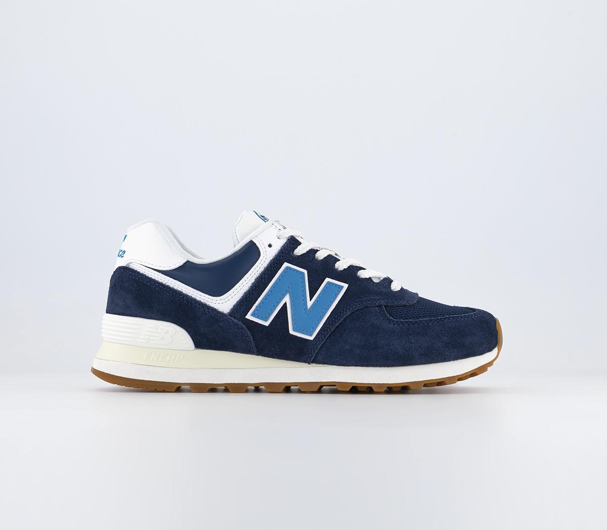 Mens new balance hot sale navy 574 trainers