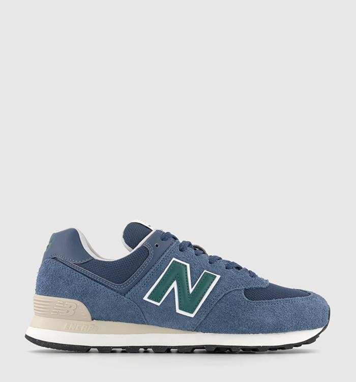 New Balance 574 Trainers Blue Navy Green