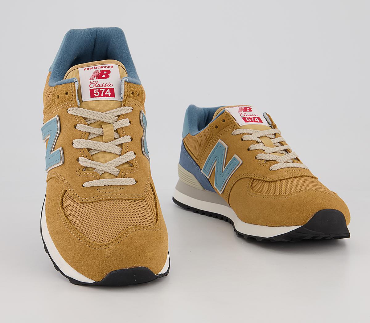 New Balance 574 Trainers New Balance 574 Trainers Tan Blue White Black