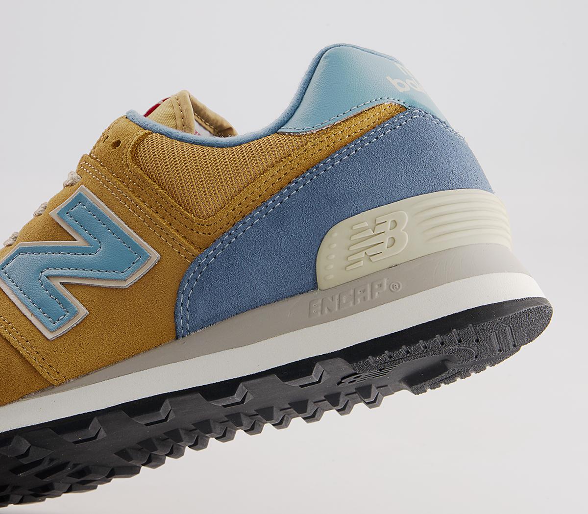 New Balance 574 Trainers New Balance 574 Trainers Tan Blue White Black
